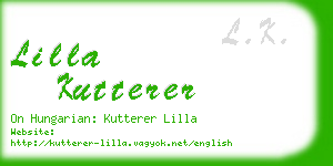 lilla kutterer business card